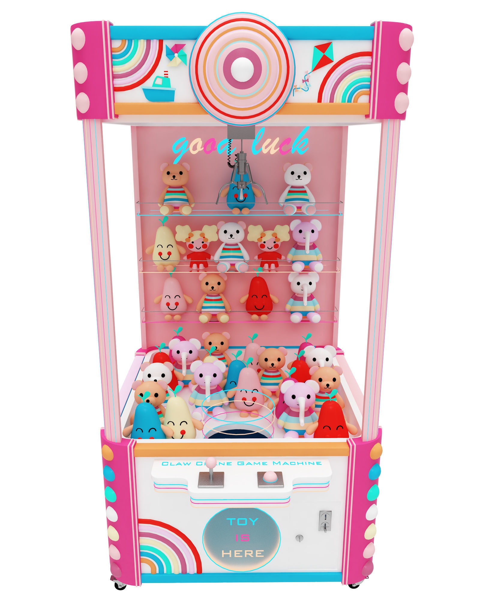 Claw Crane Arcade Game Machine 3D model_3