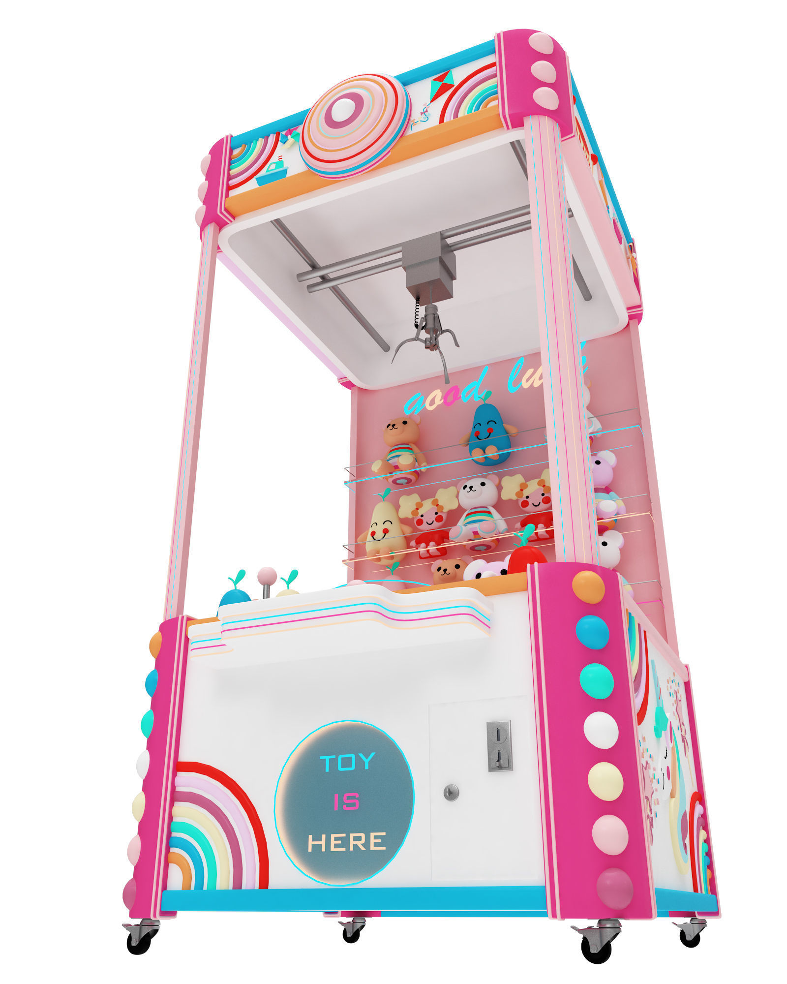 Claw Crane Arcade Game Machine 3D model_7