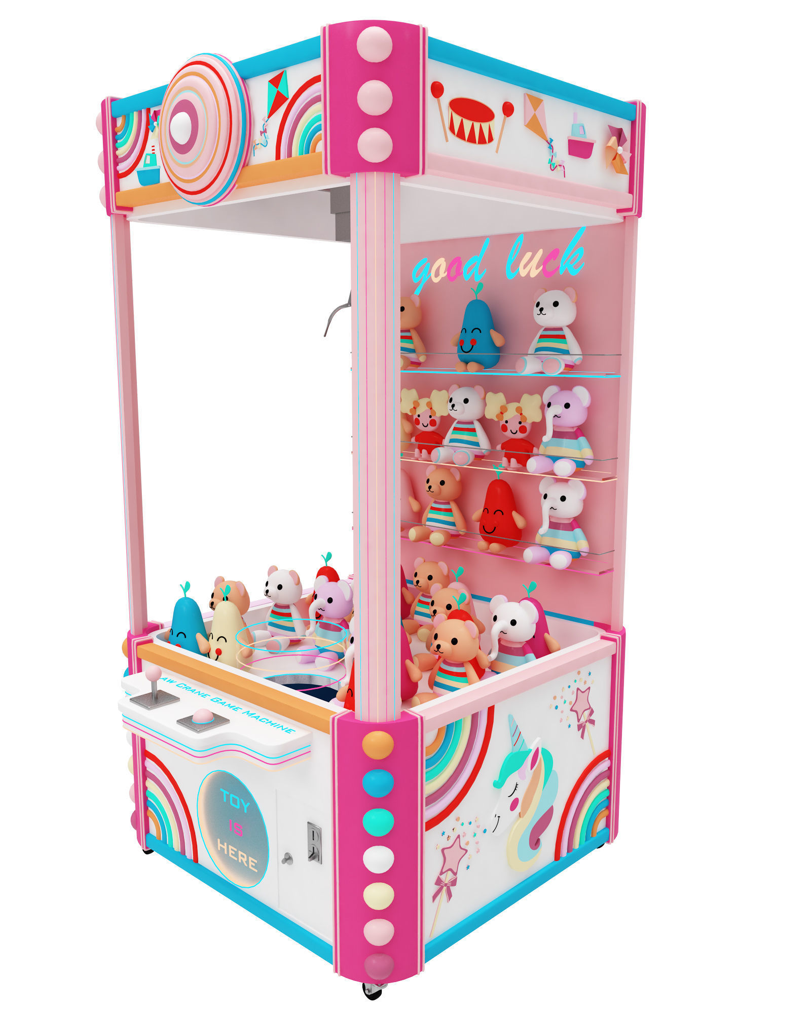Claw Crane Arcade Game Machine 3D model_2