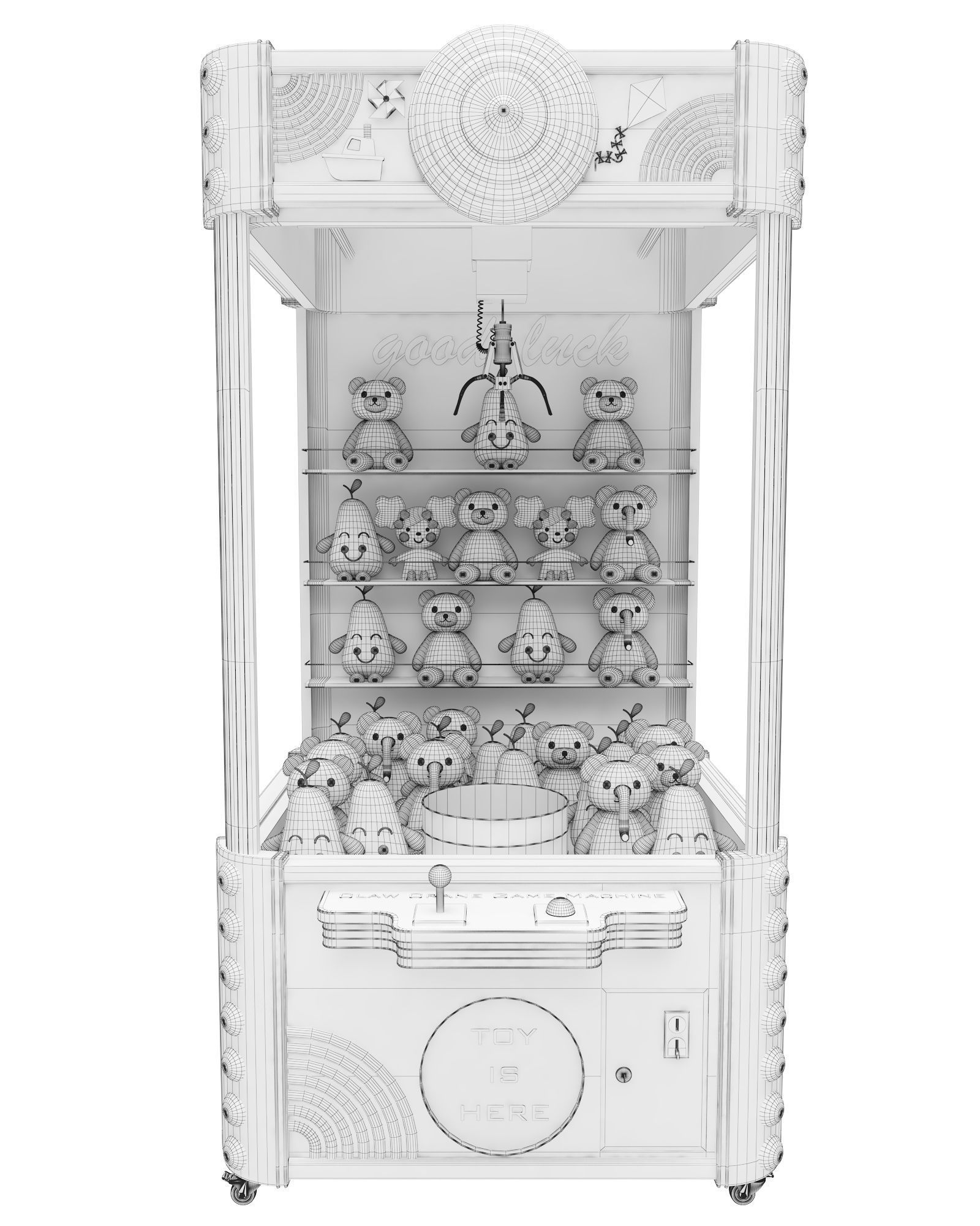 Claw Crane Arcade Game Machine 3D model_12