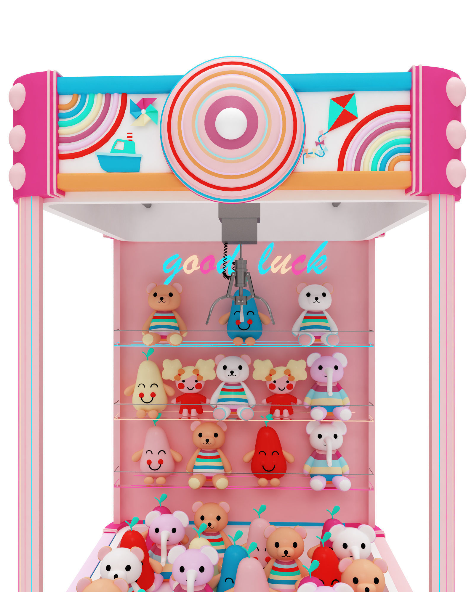 Claw Crane Arcade Game Machine 3D model_5
