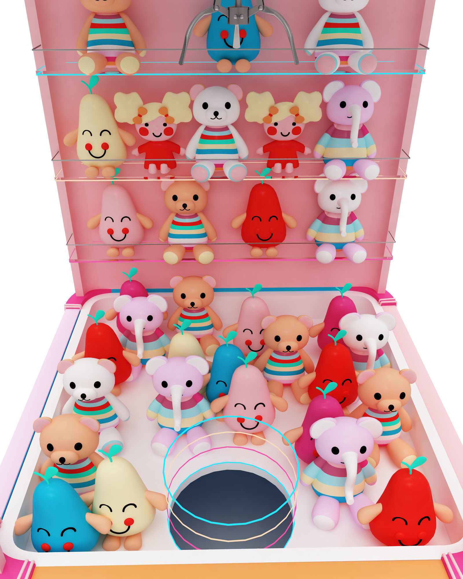 Claw Crane Arcade Game Machine 3D model_9