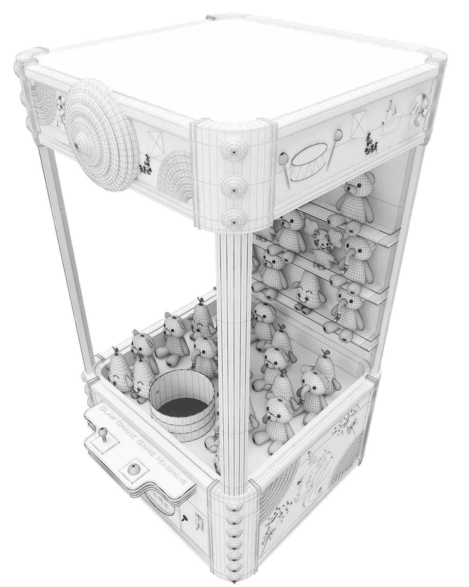 Claw Crane Arcade Game Machine 3D model_15