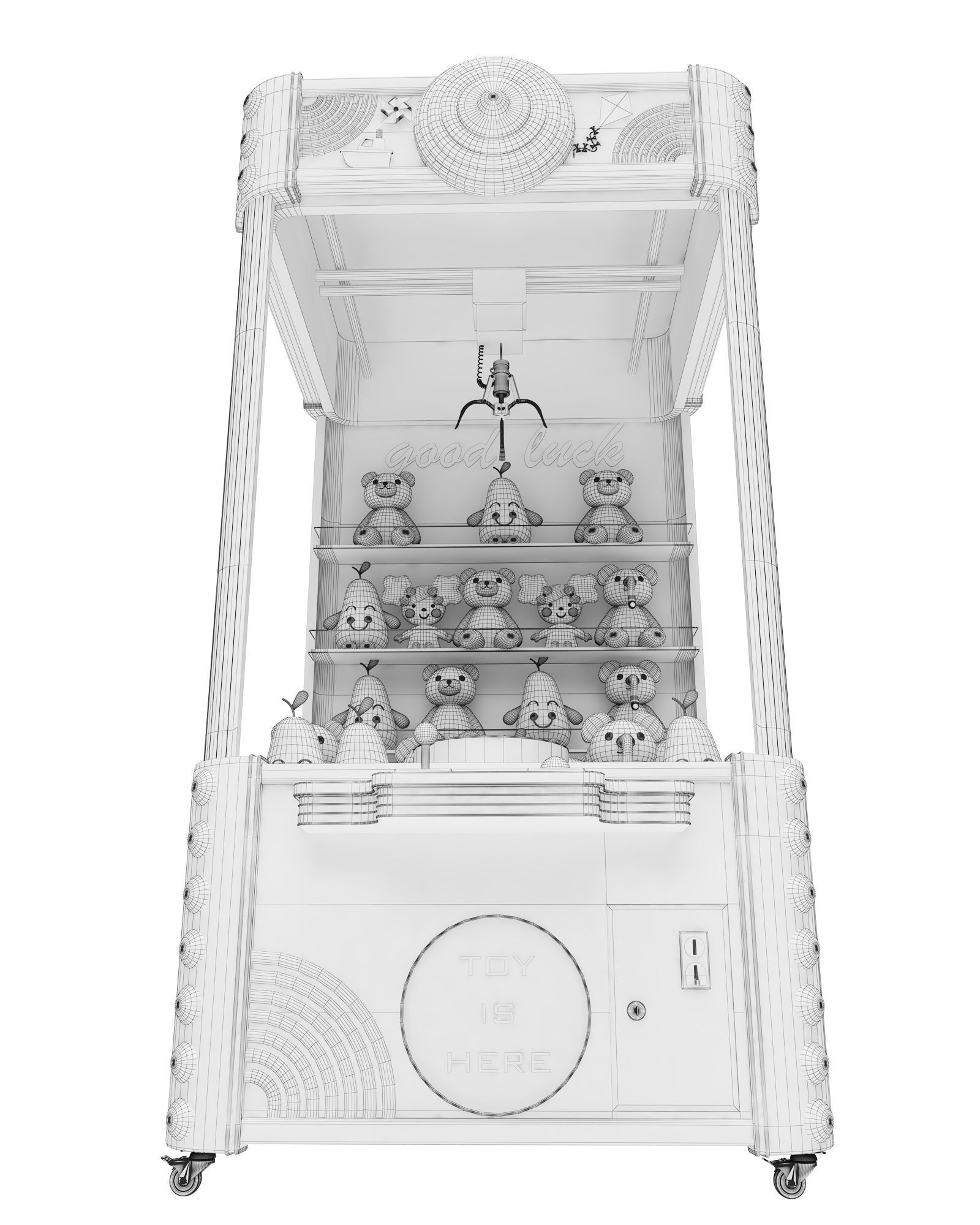 Claw Crane Arcade Game Machine 3D model_13