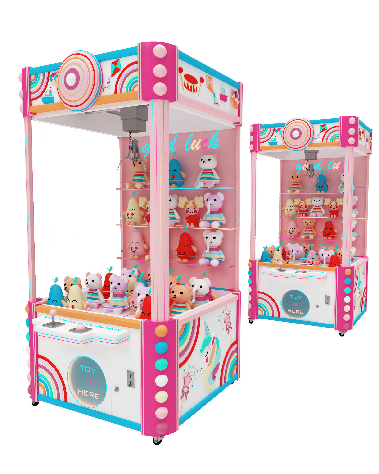 Claw Crane Arcade Game Machine 3D model_10