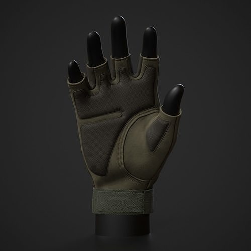 Tactical Gloves Low-poly 3D model