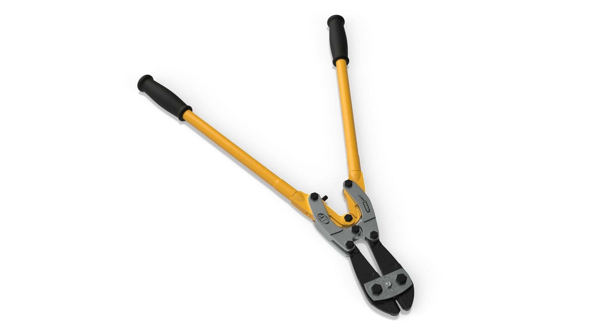 Bolt Cutter Tool Yellow Rigged 3D model