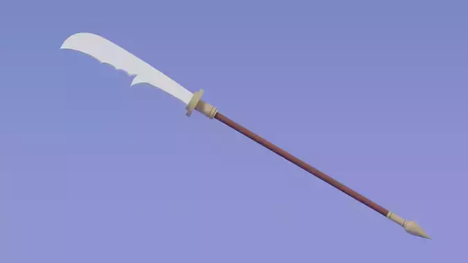 Cartoon Chinese Guan Dao 3D model