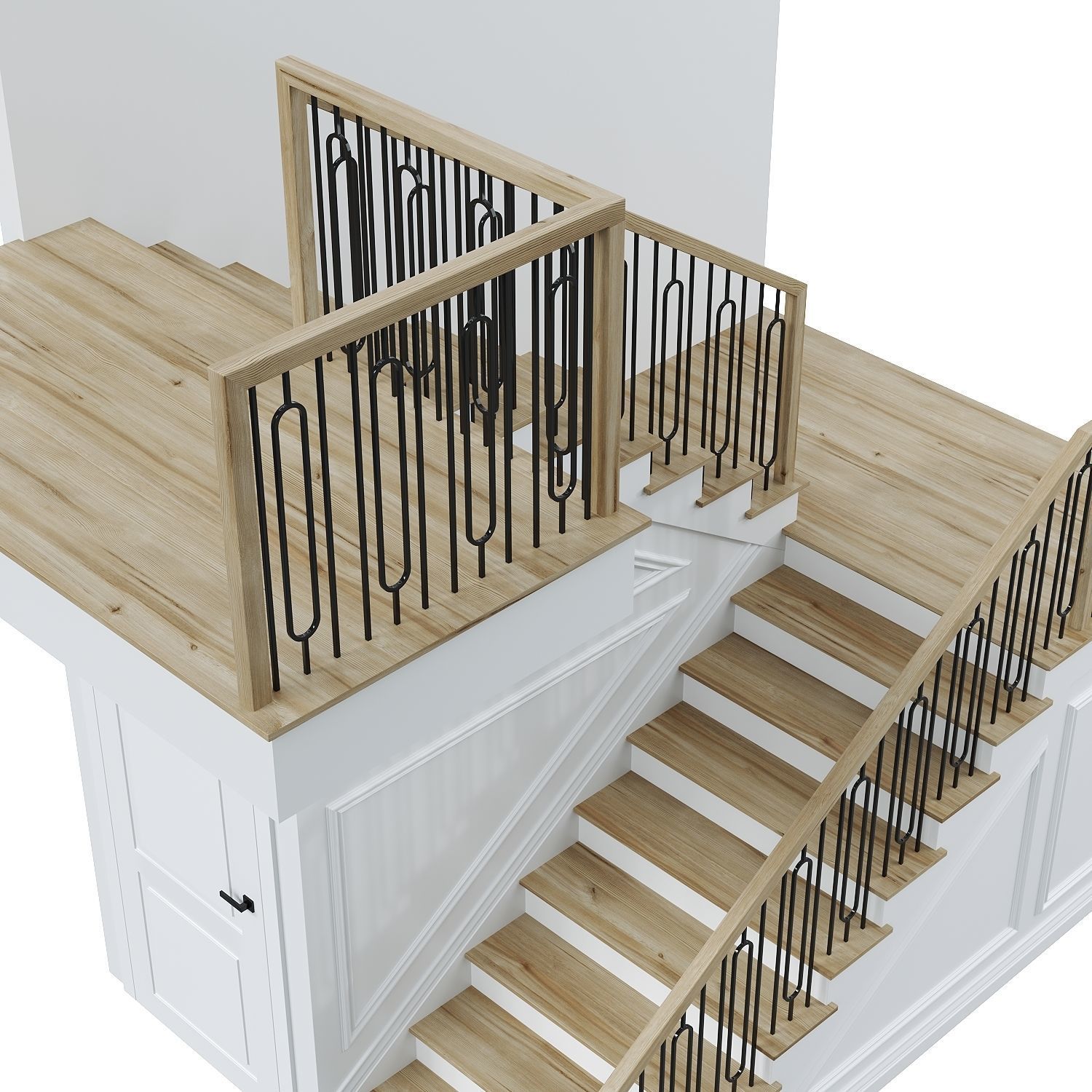 Neoclassical staircase 8 3D model_1