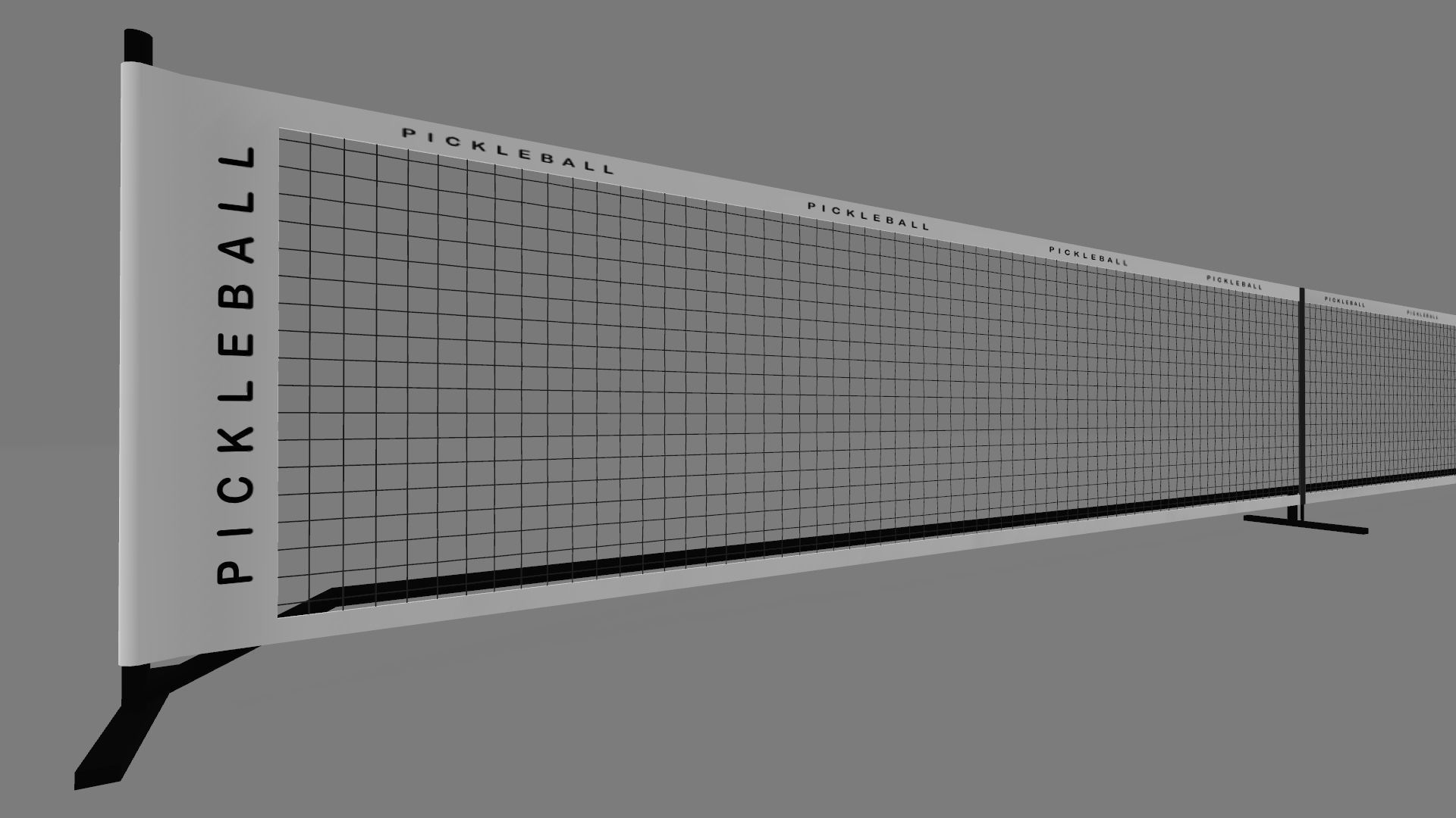 Pickleball net 3D model_2