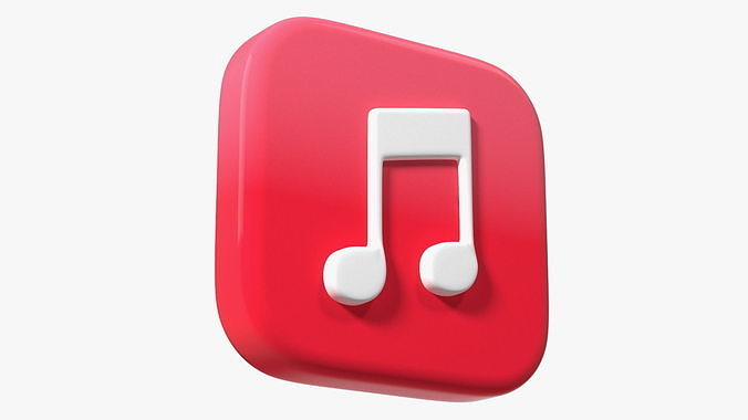 3D model Apple music Icon Emoji VR / AR / low-poly | CGTrader