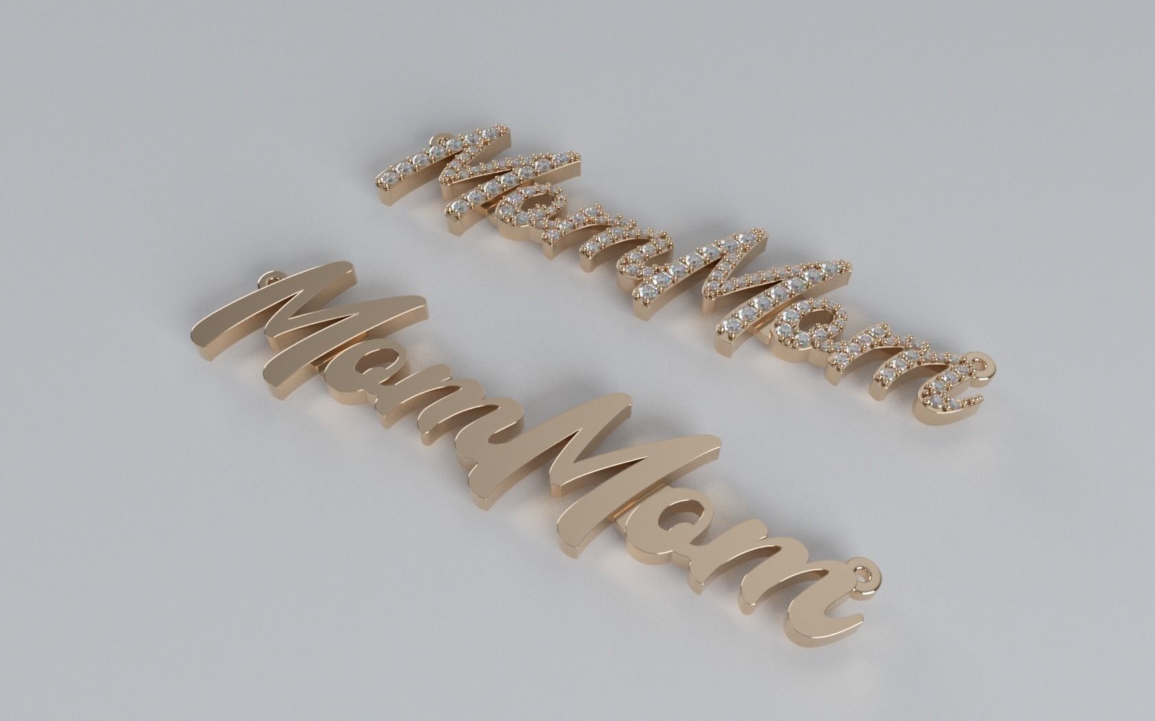 MomMom Pendant 3D print model_1
