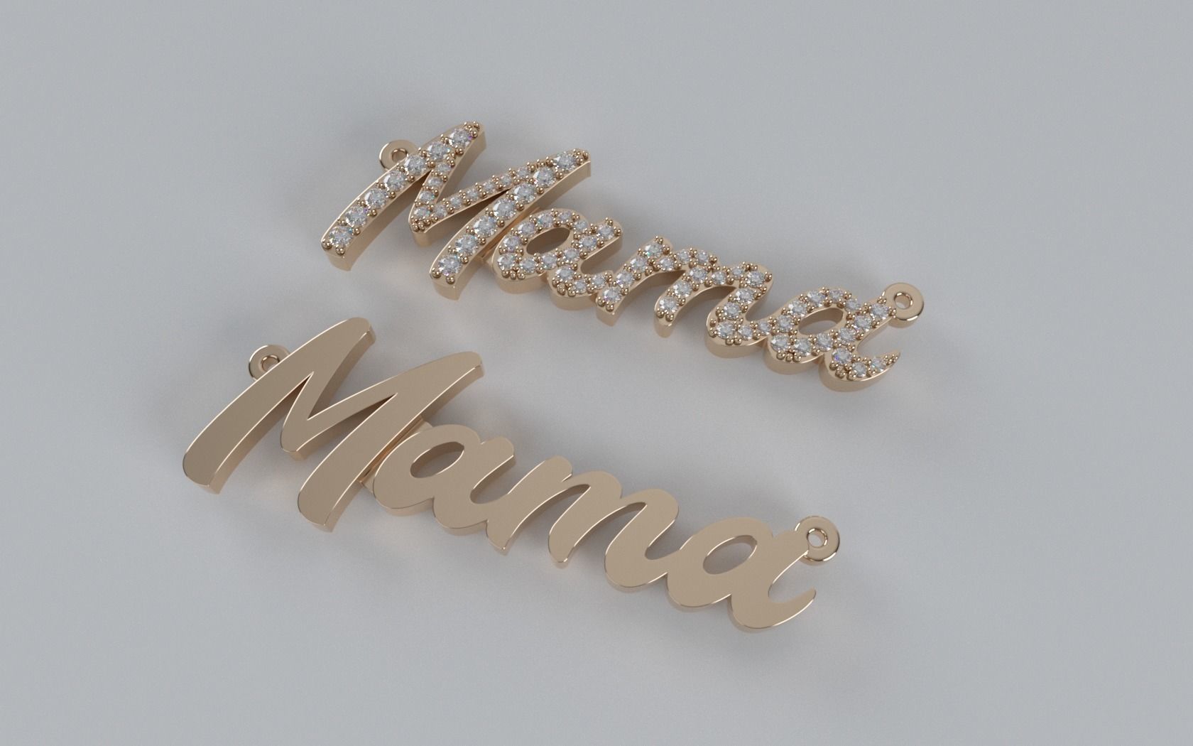 Mama Pendant 3D print model_1