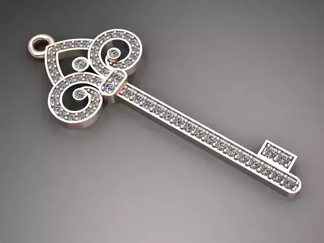  Tiffany  Fleur de Lis Key Pendant 3D print model