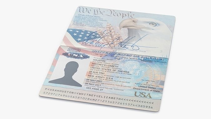 USA Passport Open Page
