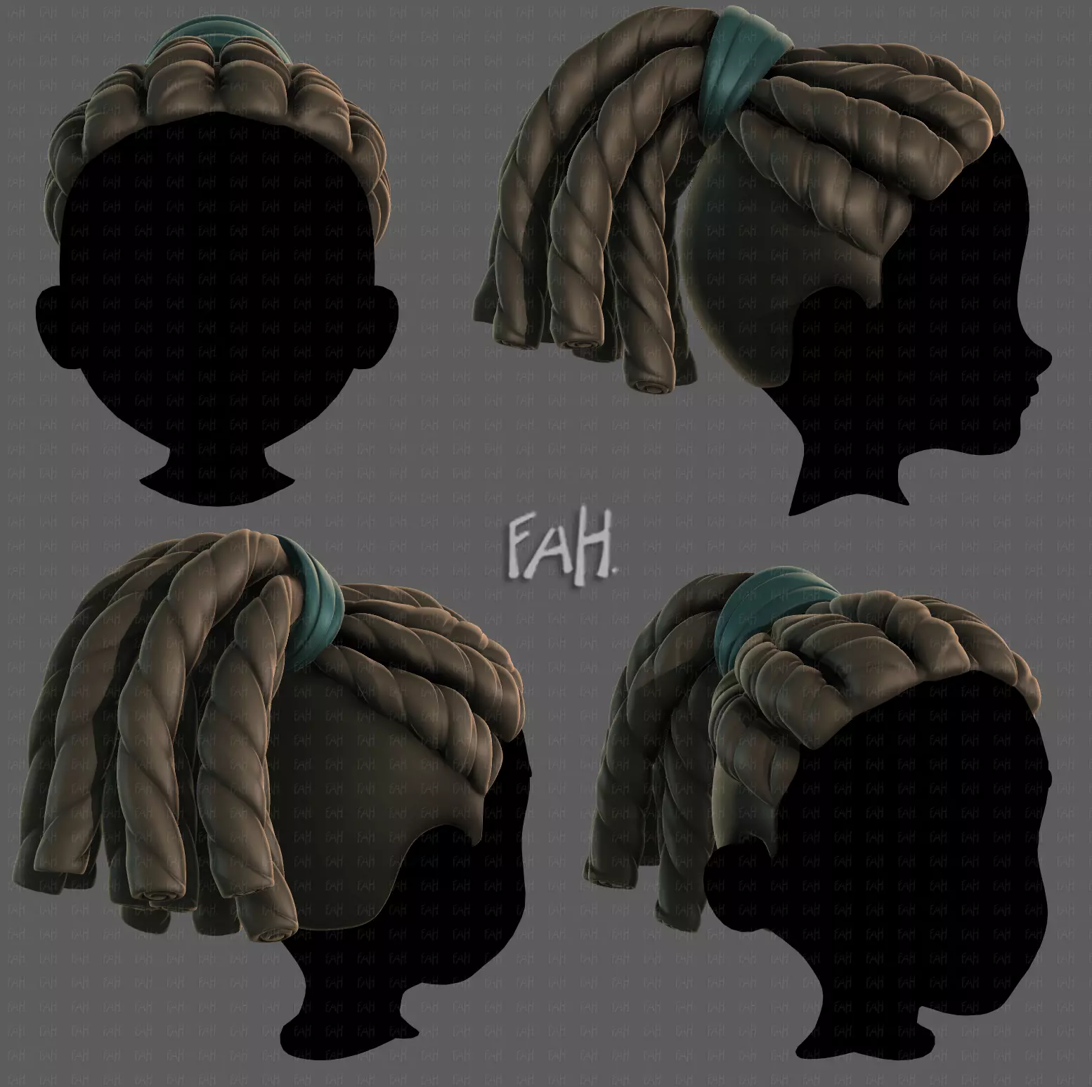 3D Hair style for boy V124 3D model