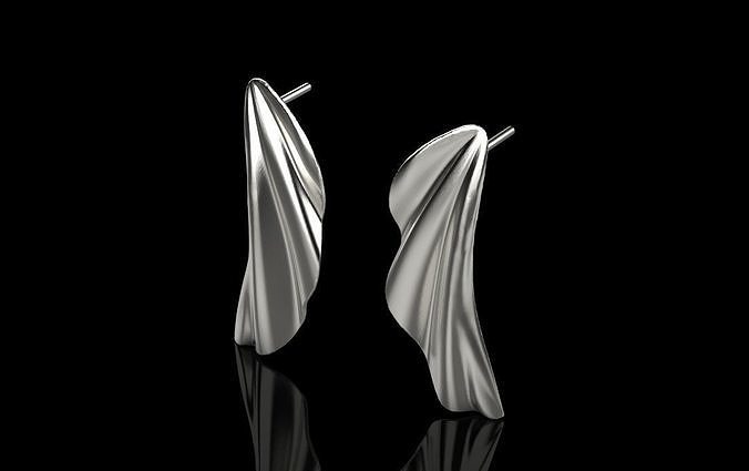 Aretes elegantes elegant earrings 3D print model