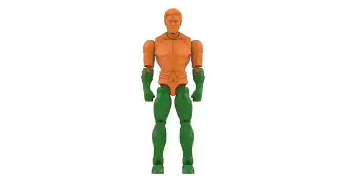 Aquaman - ARTICULATED POSEABLE ACTION FIGURE 100mm 3D print model