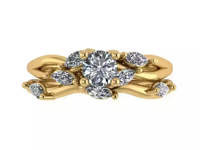Engament rings set anillos de compromiso matrimonio  3D print model