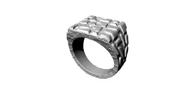 Anillo tipo nugget ring 3D print model