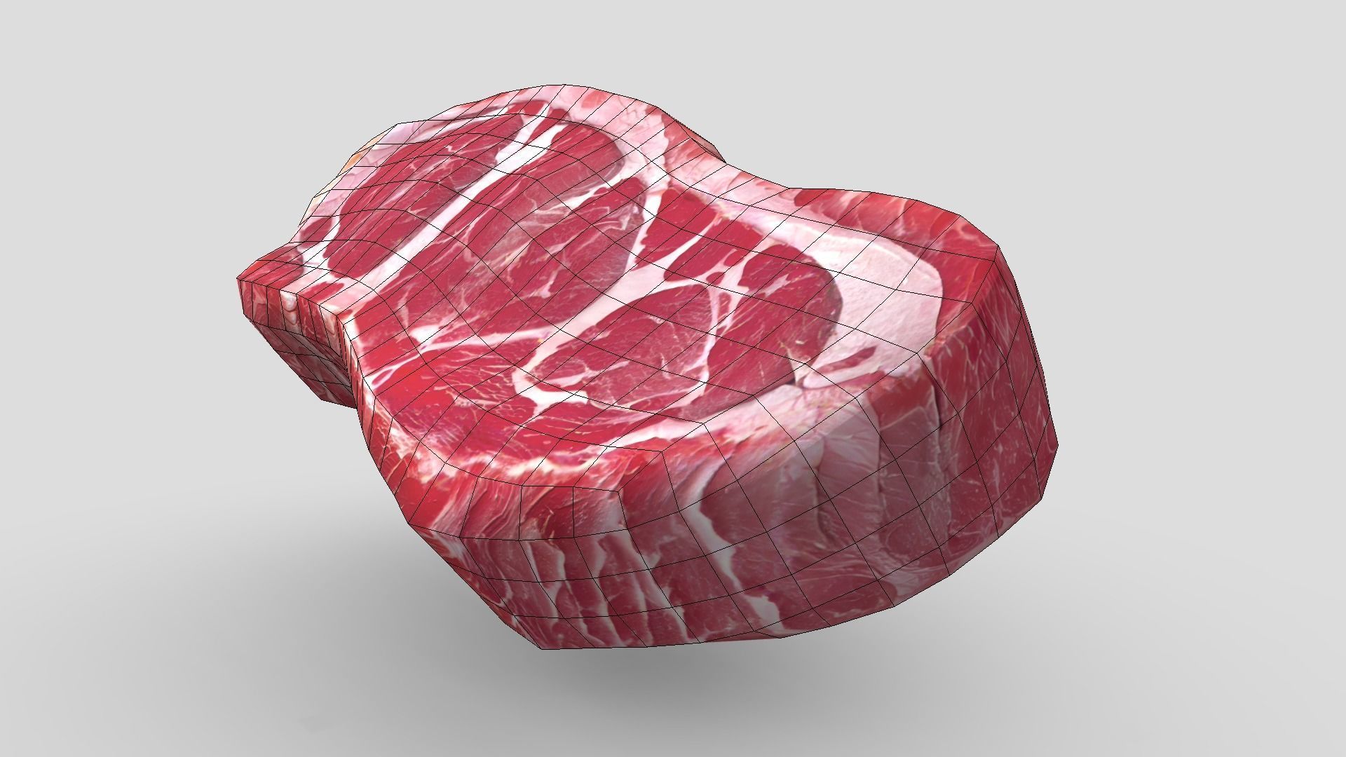 Raw Steak 2 Low-poly 3D model_6