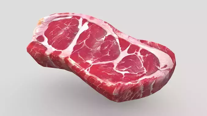 Raw Steak 2 Low-poly 3D model