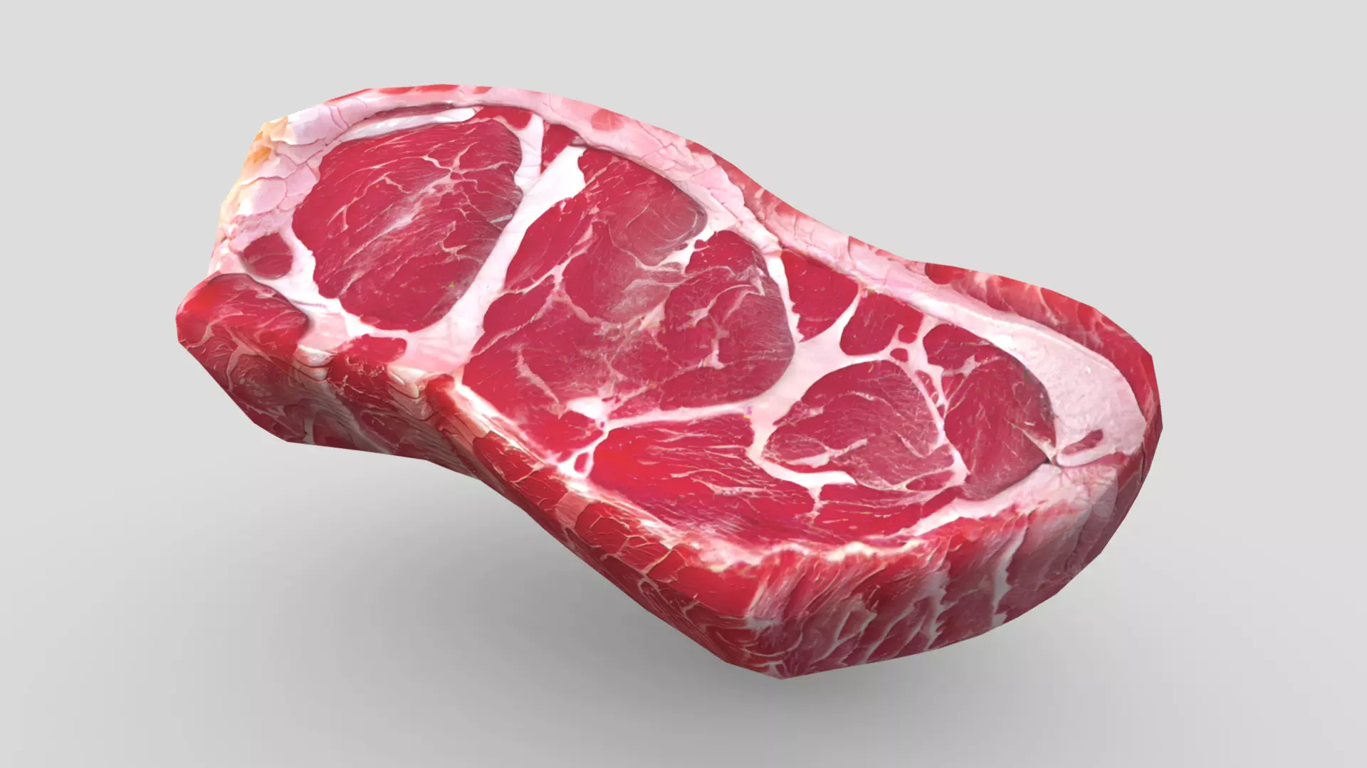 Raw Steak 2 Low-poly 3D model_0