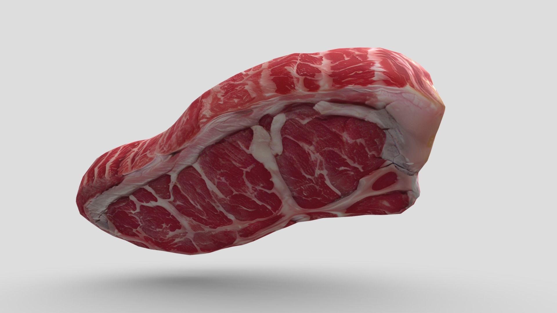 Raw Steak 2 Low-poly 3D model_7