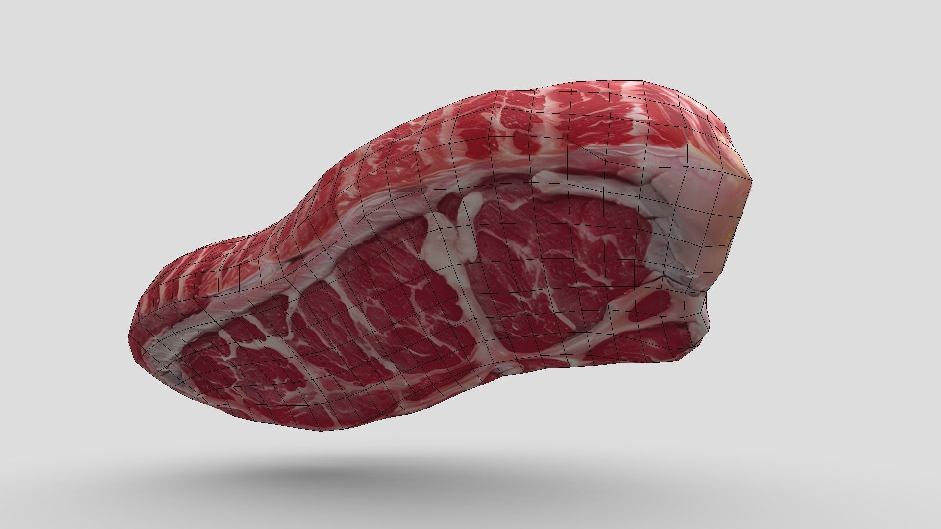 Raw Steak 2 Low-poly 3D model_8