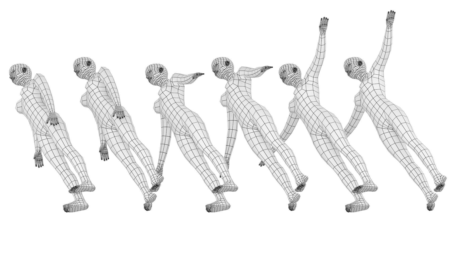 Natural Female In 6 Modeling Poses COLLECTION 3D model_18