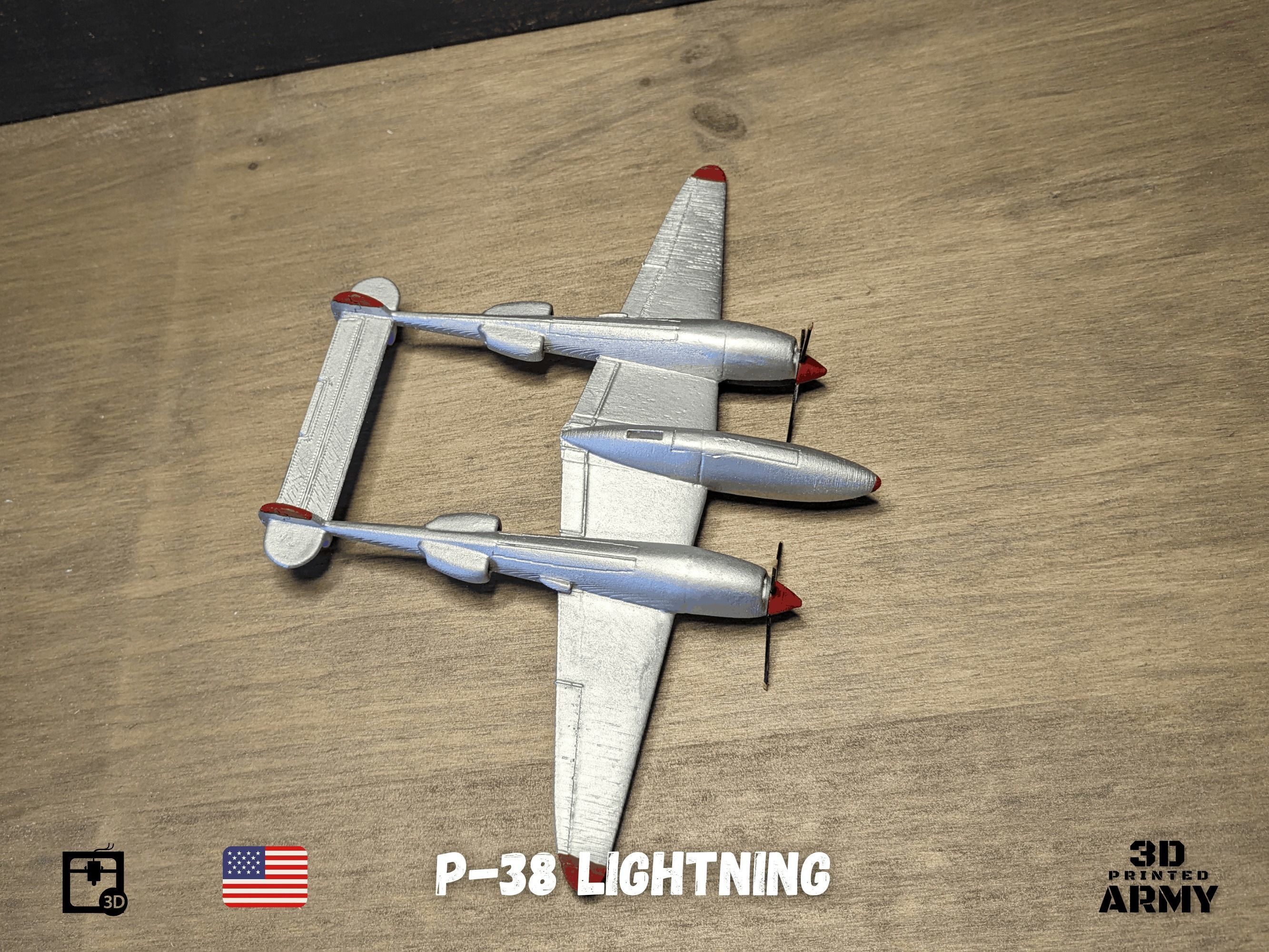 Lockheed P-38 Lightning -3D print  model 3D print model_10