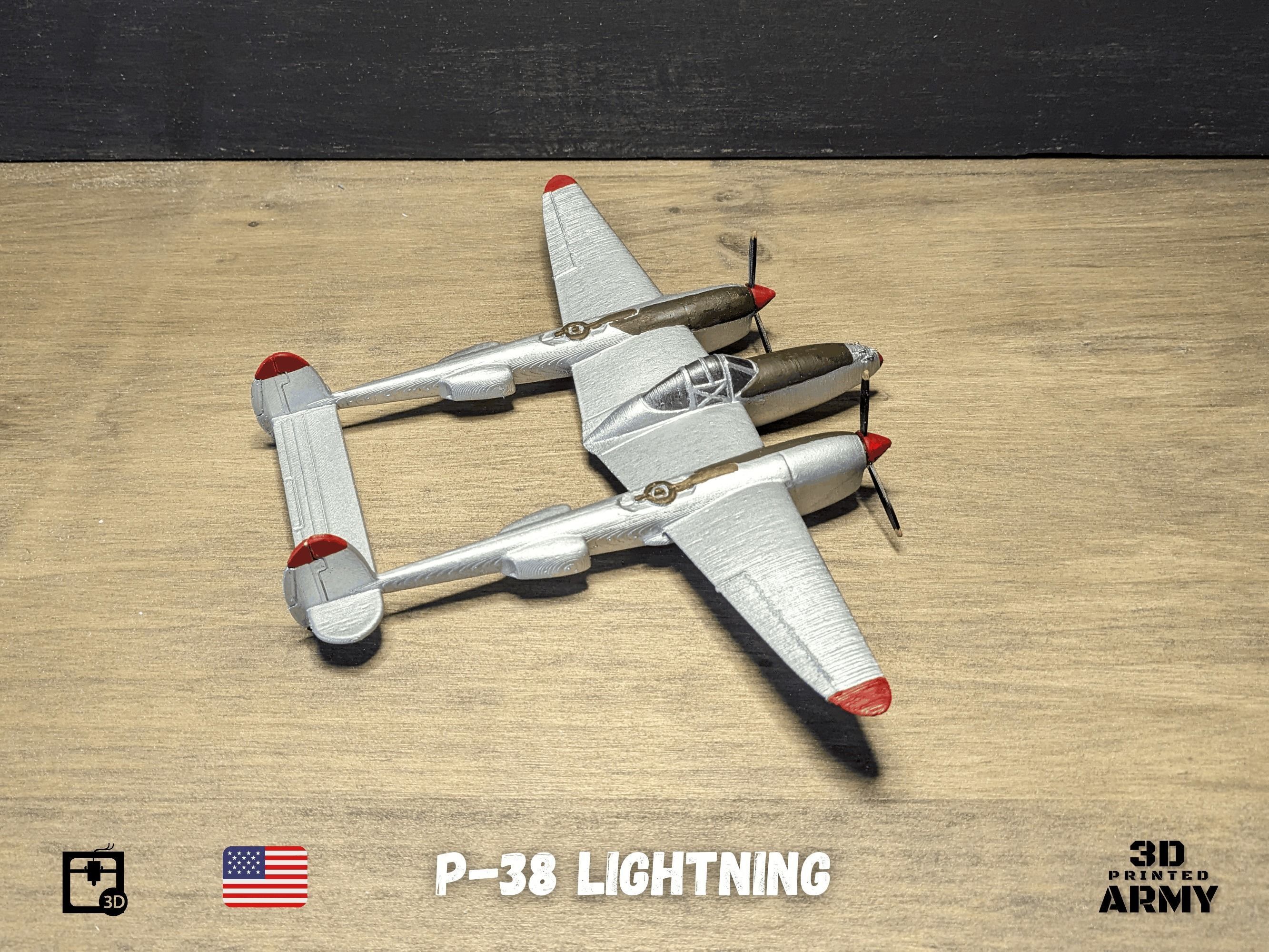 Lockheed P-38 Lightning -3D print  model 3D print model_13