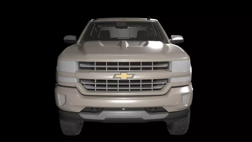 Chevrolet Silverado LT 2024 3D Model 3D print model_0