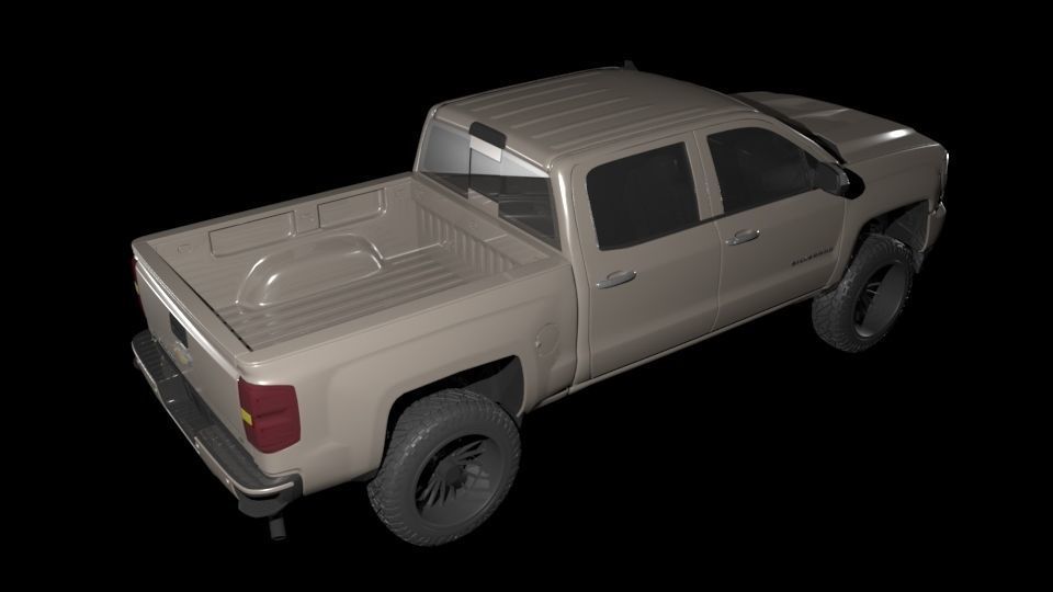 Chevrolet Silverado LT 2024 3D Model 3D print model_3