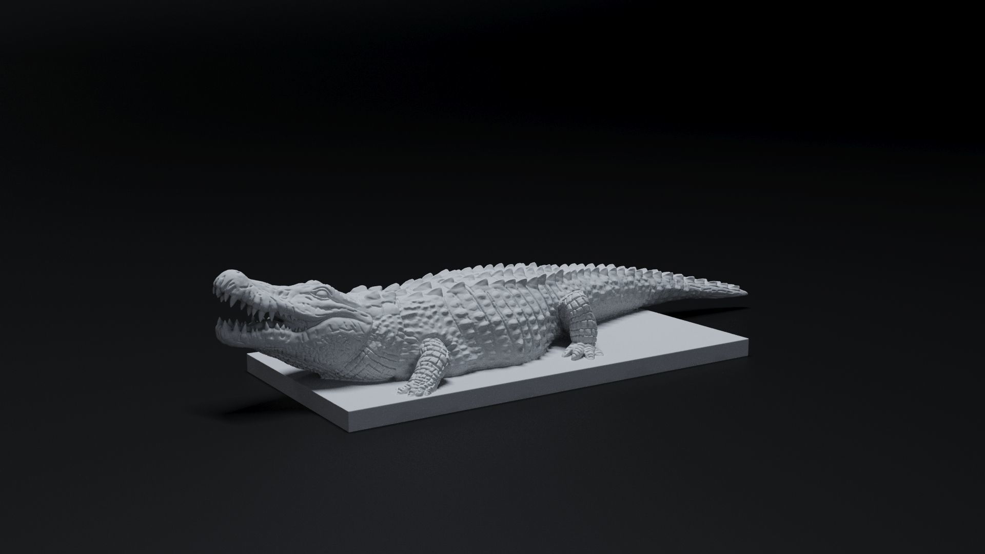Crocodile 3D print model_1