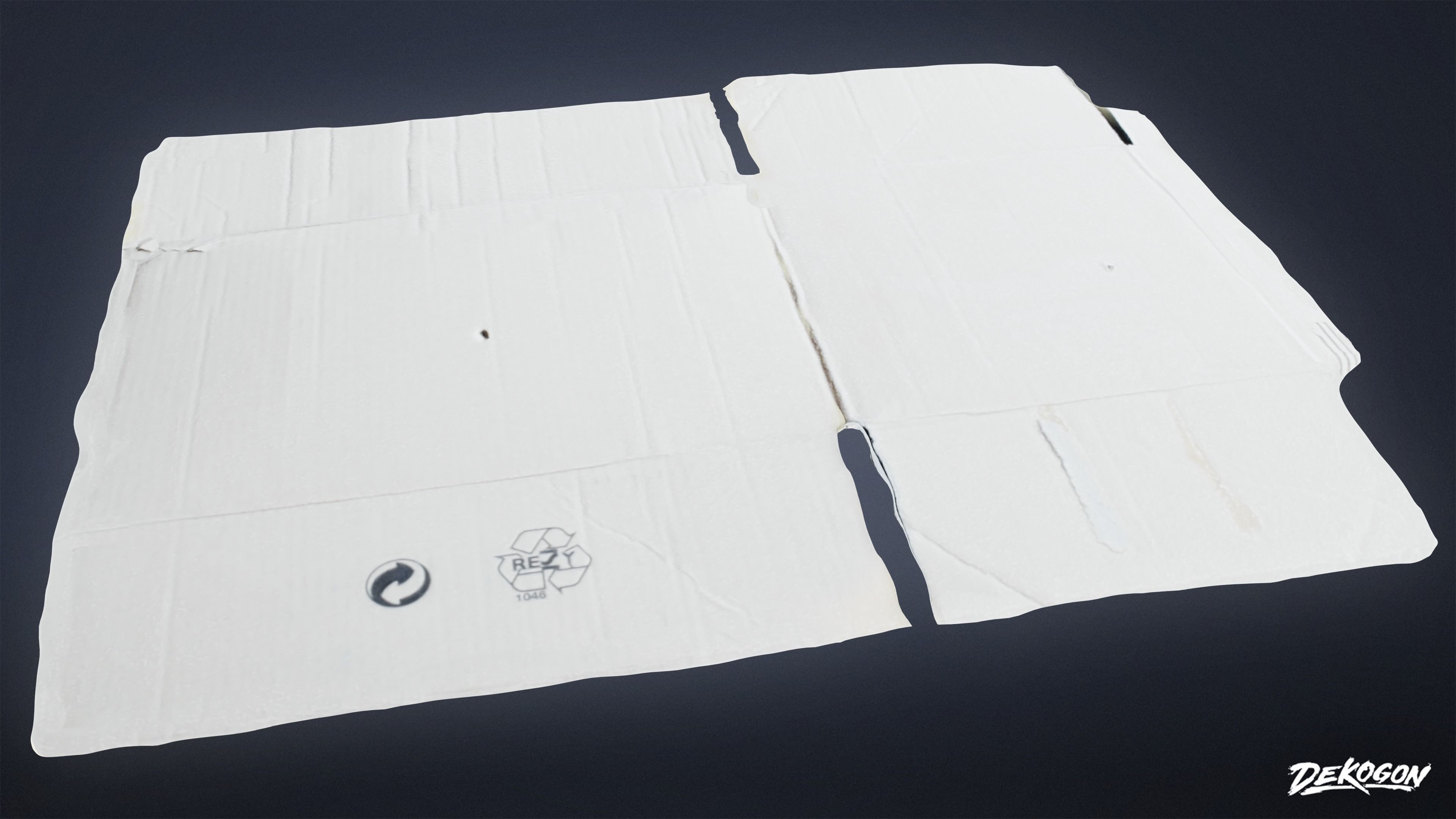 TRASH - Cardboard Trash 01 - LOW POLY AND NANITE Low-poly 3D model_4