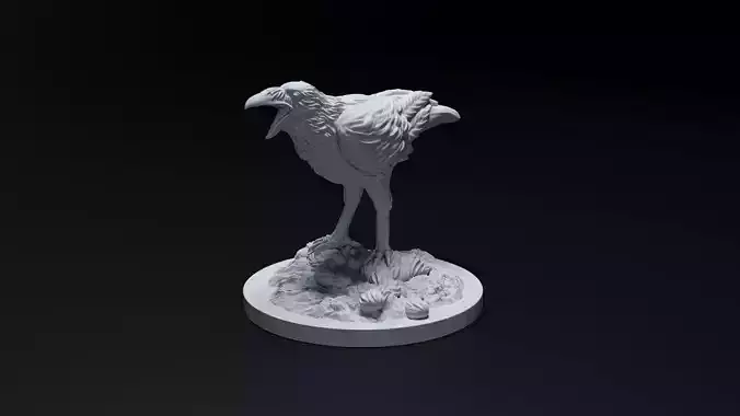 crow bird 3D print model