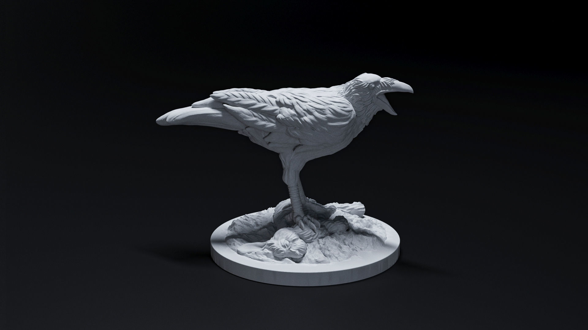 crow bird 3D print model_1
