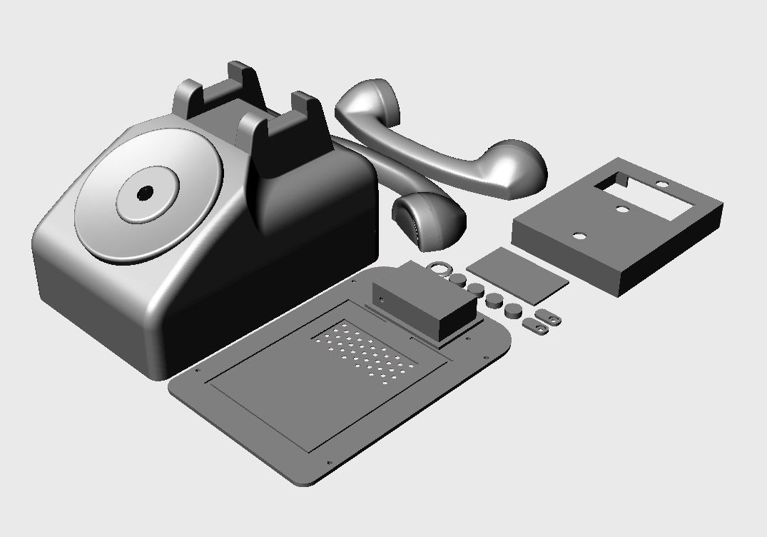 Batman Bat Phone from the 1966 tv series 3D model_2