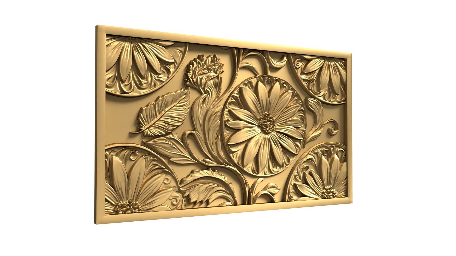 Modern Wall Panel Relief for CNC and 3D Printing 01 3D print model_3