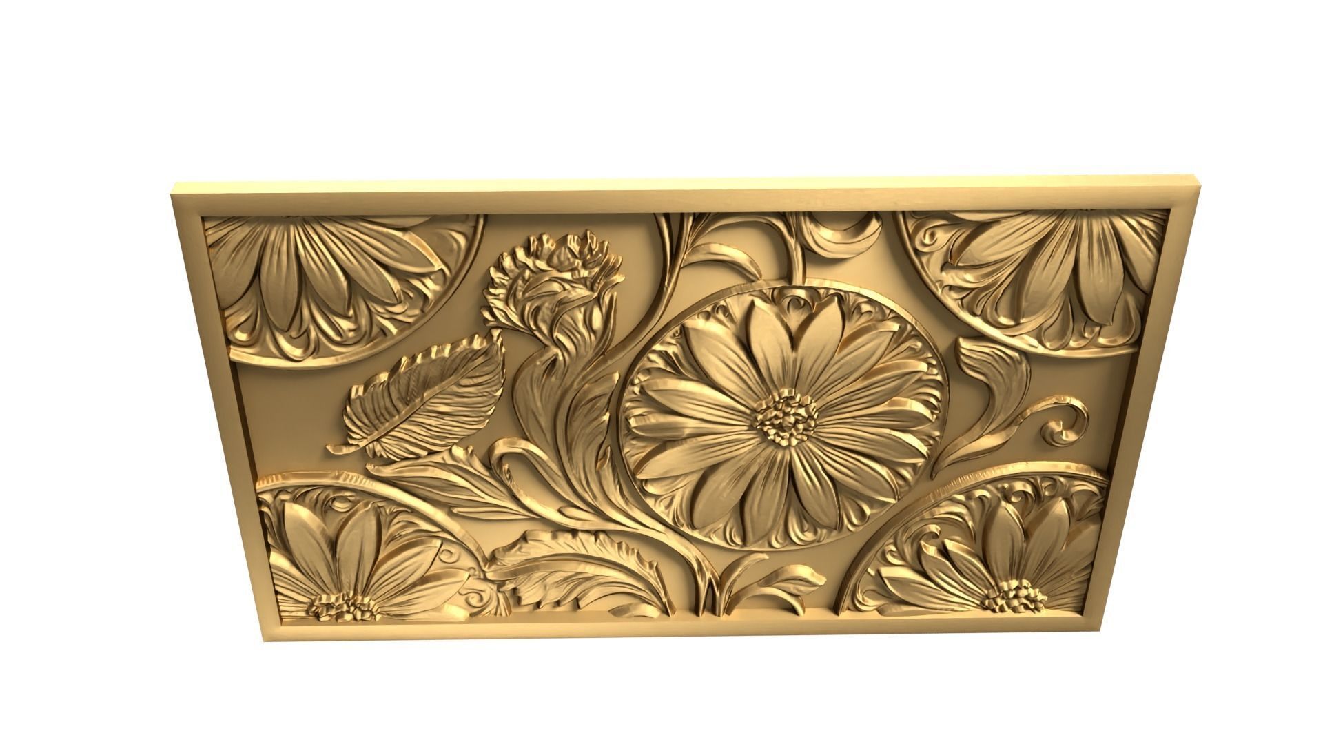 Modern Wall Panel Relief for CNC and 3D Printing 01 3D print model_9