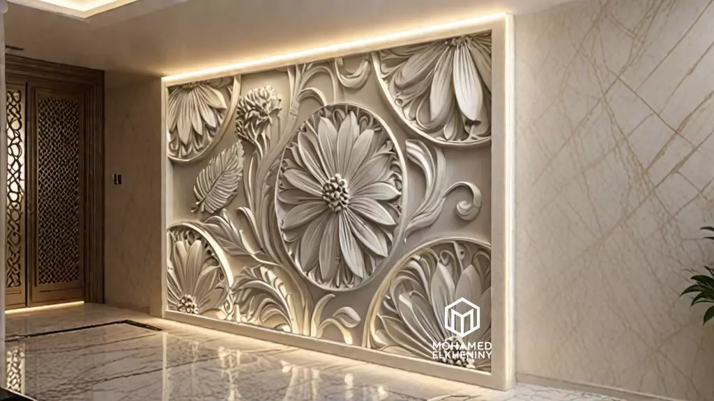 Modern Wall Panel Relief for CNC and 3D Printing 01 3D print model_0