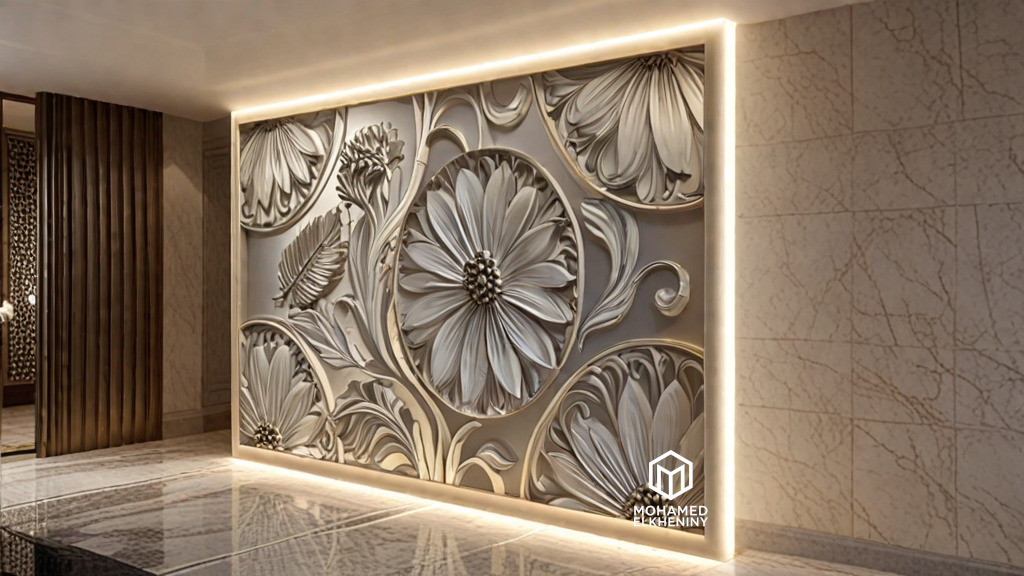 Modern Wall Panel Relief for CNC and 3D Printing 01 3D print model_12