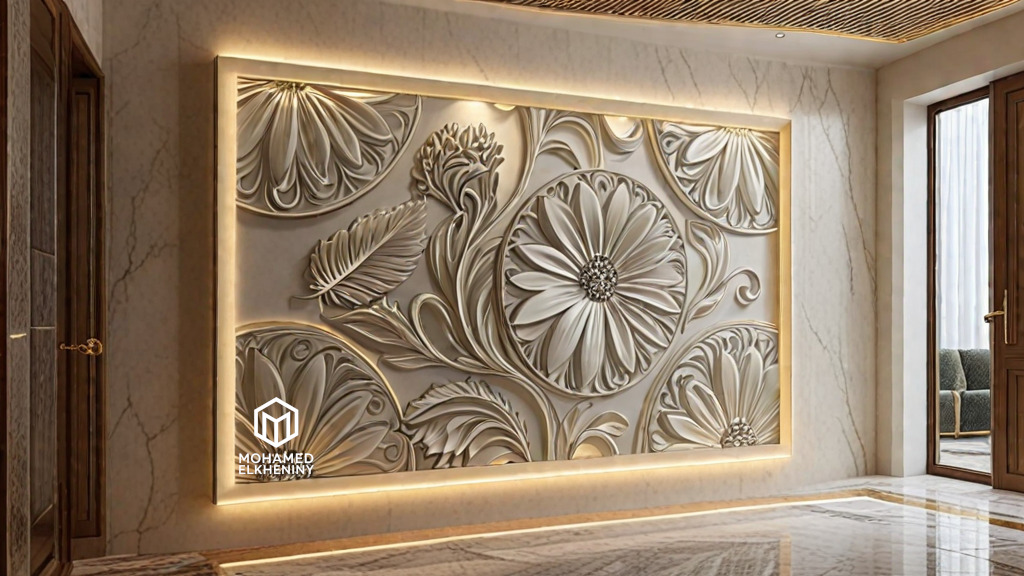Modern Wall Panel Relief for CNC and 3D Printing 01 3D print model_2