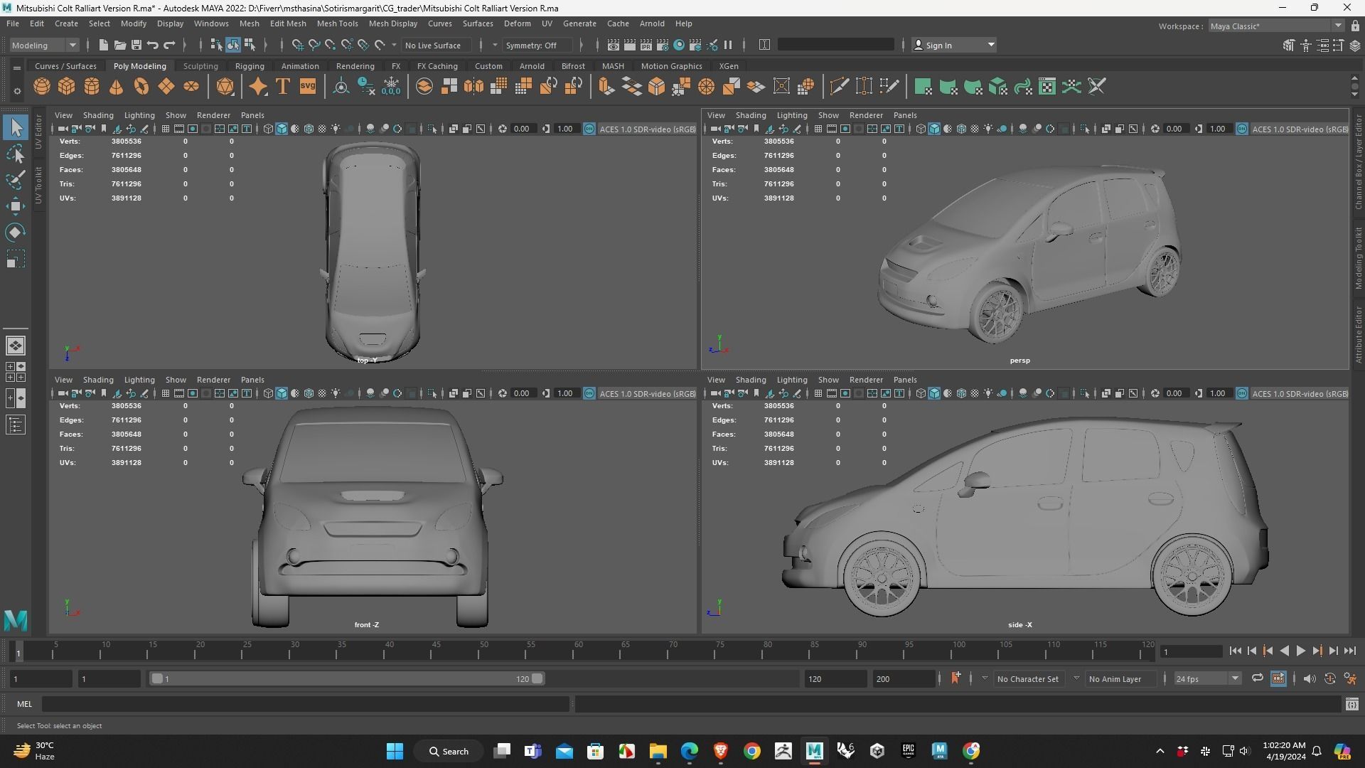 Colt Ralliart Version R printing ready model 3D print model_2