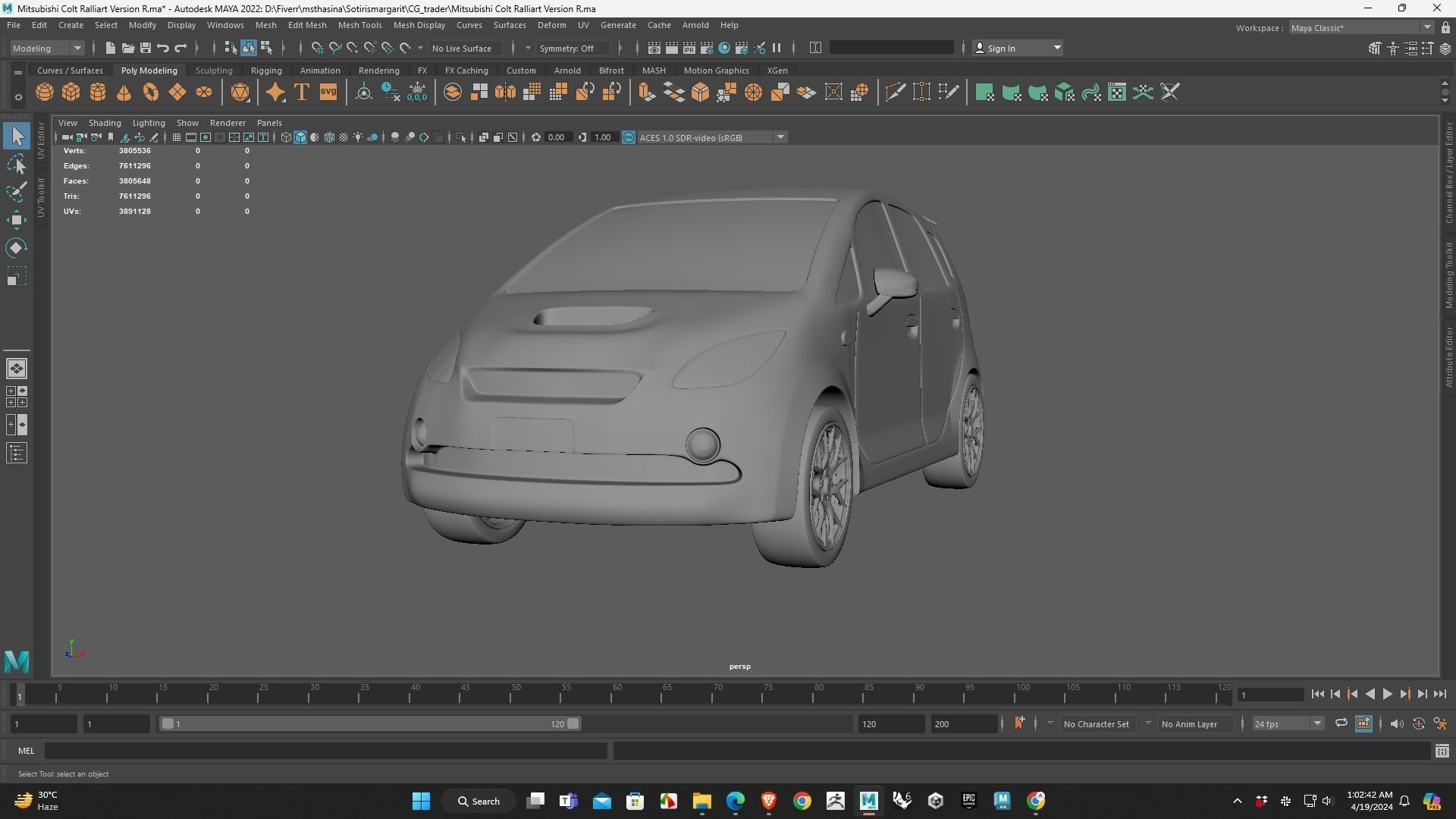 Colt Ralliart Version R printing ready model 3D print model_1