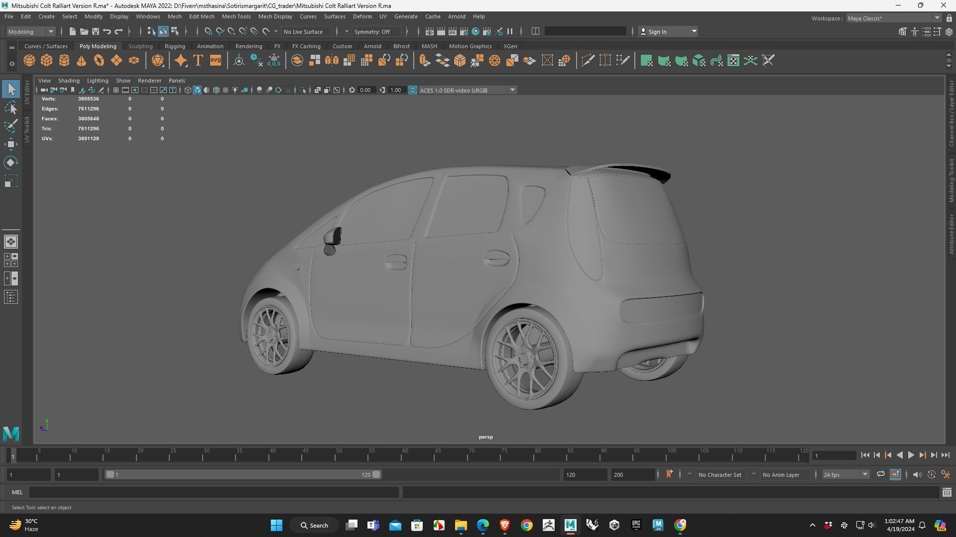 Colt Ralliart Version R printing ready model 3D print model_7