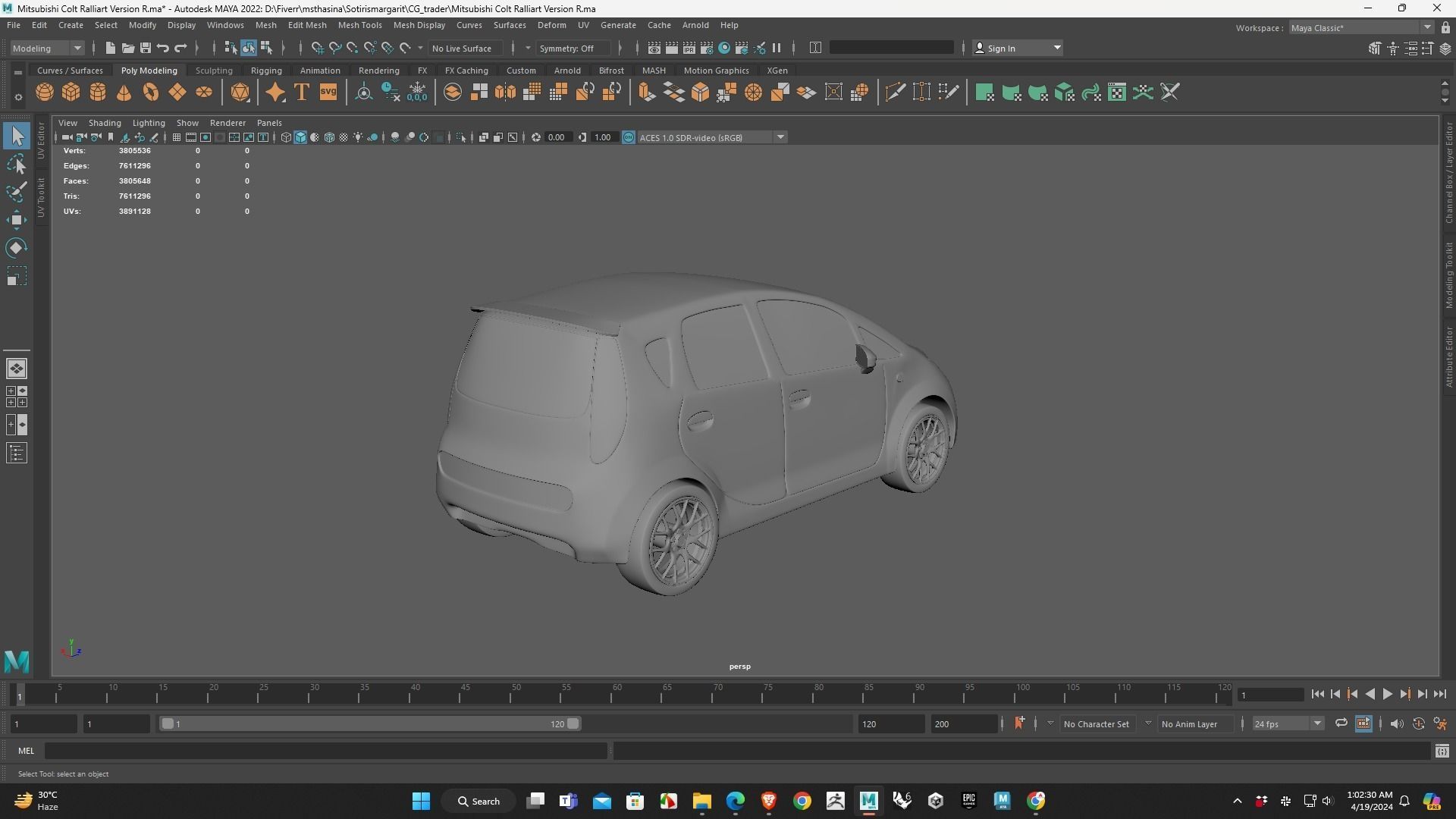 Colt Ralliart Version R printing ready model 3D print model_5
