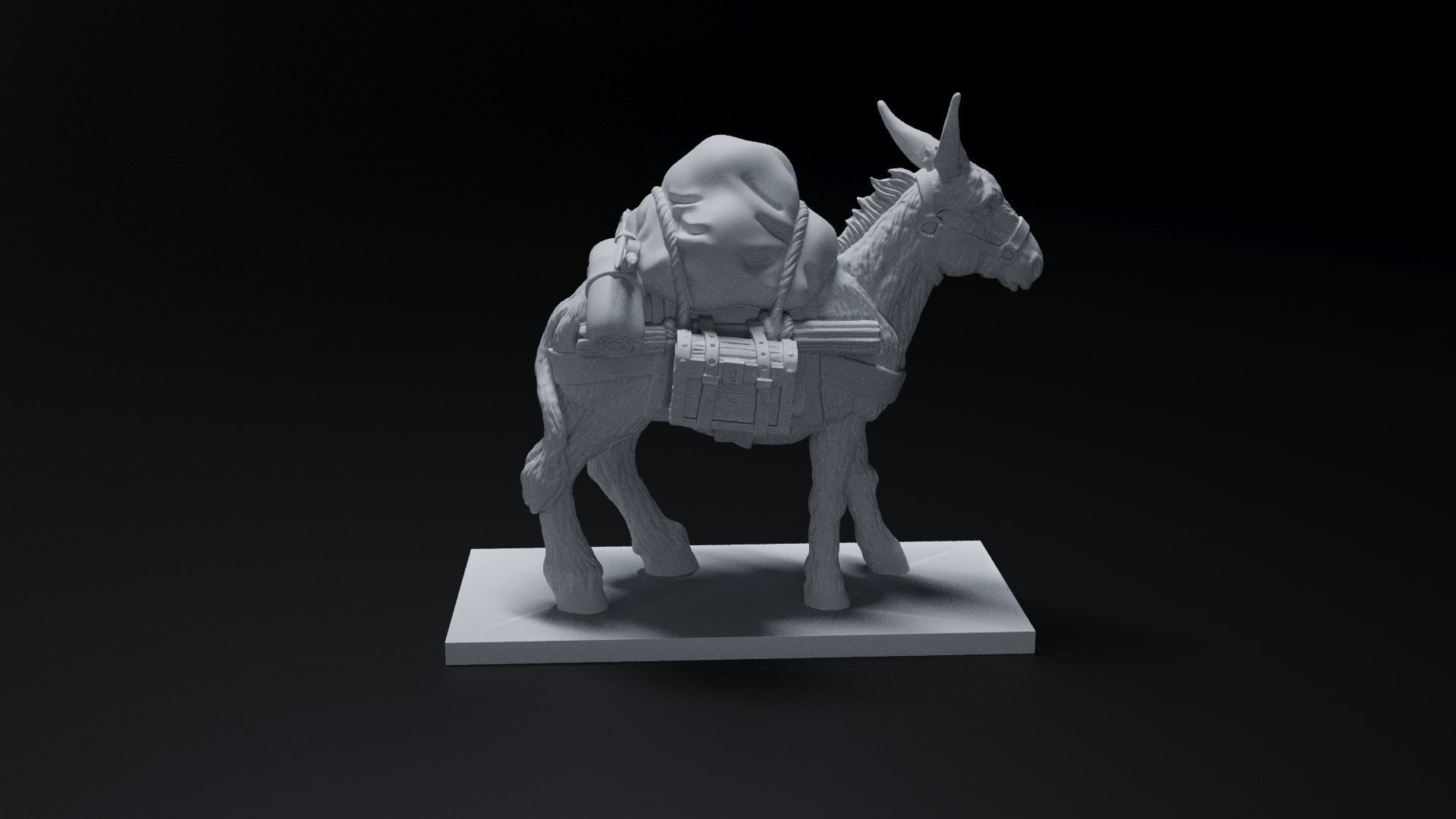 donkey 3D print model_1