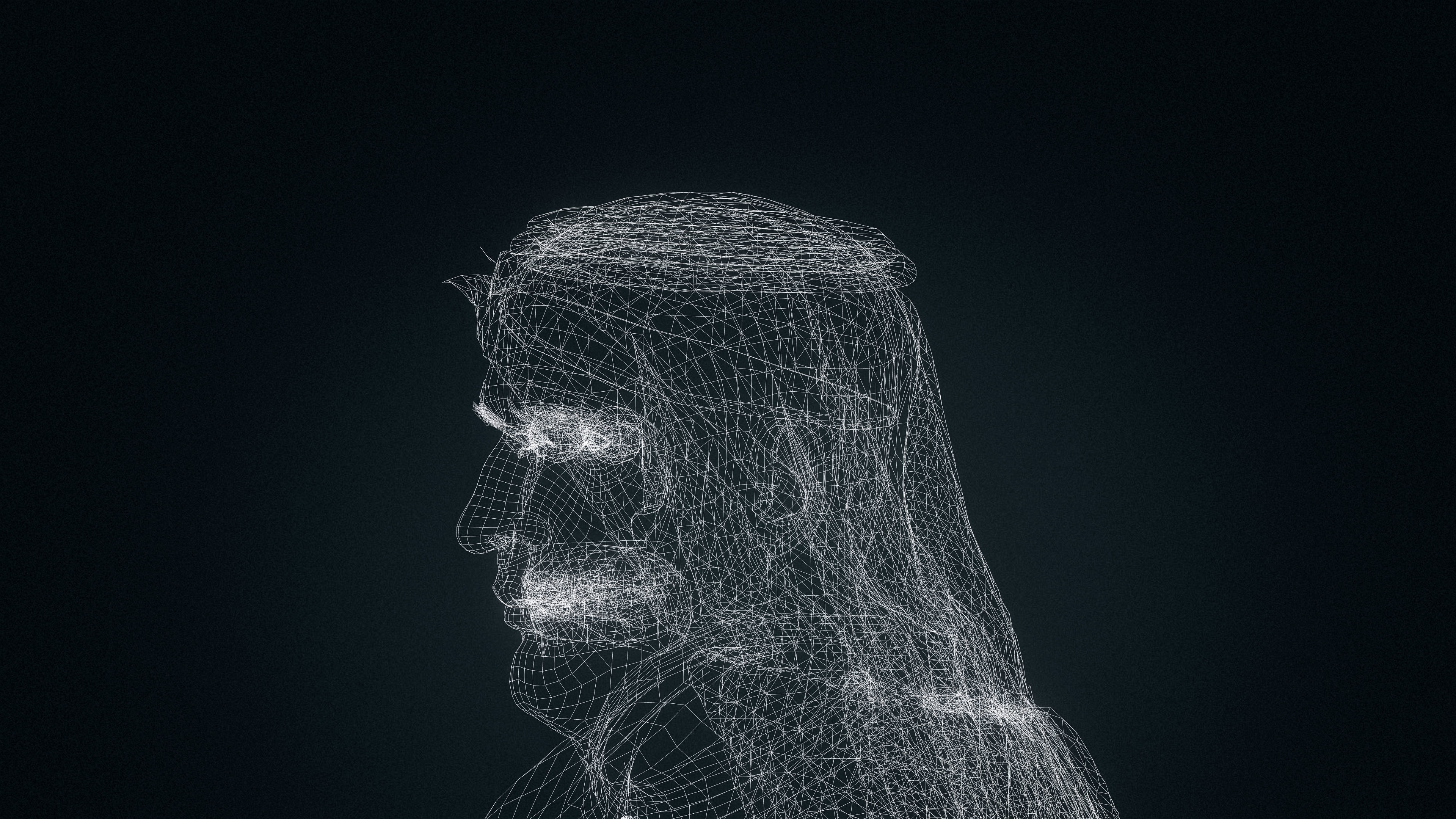 High Quality Realistic Arab Man Overweight Low-poly 3D model_25